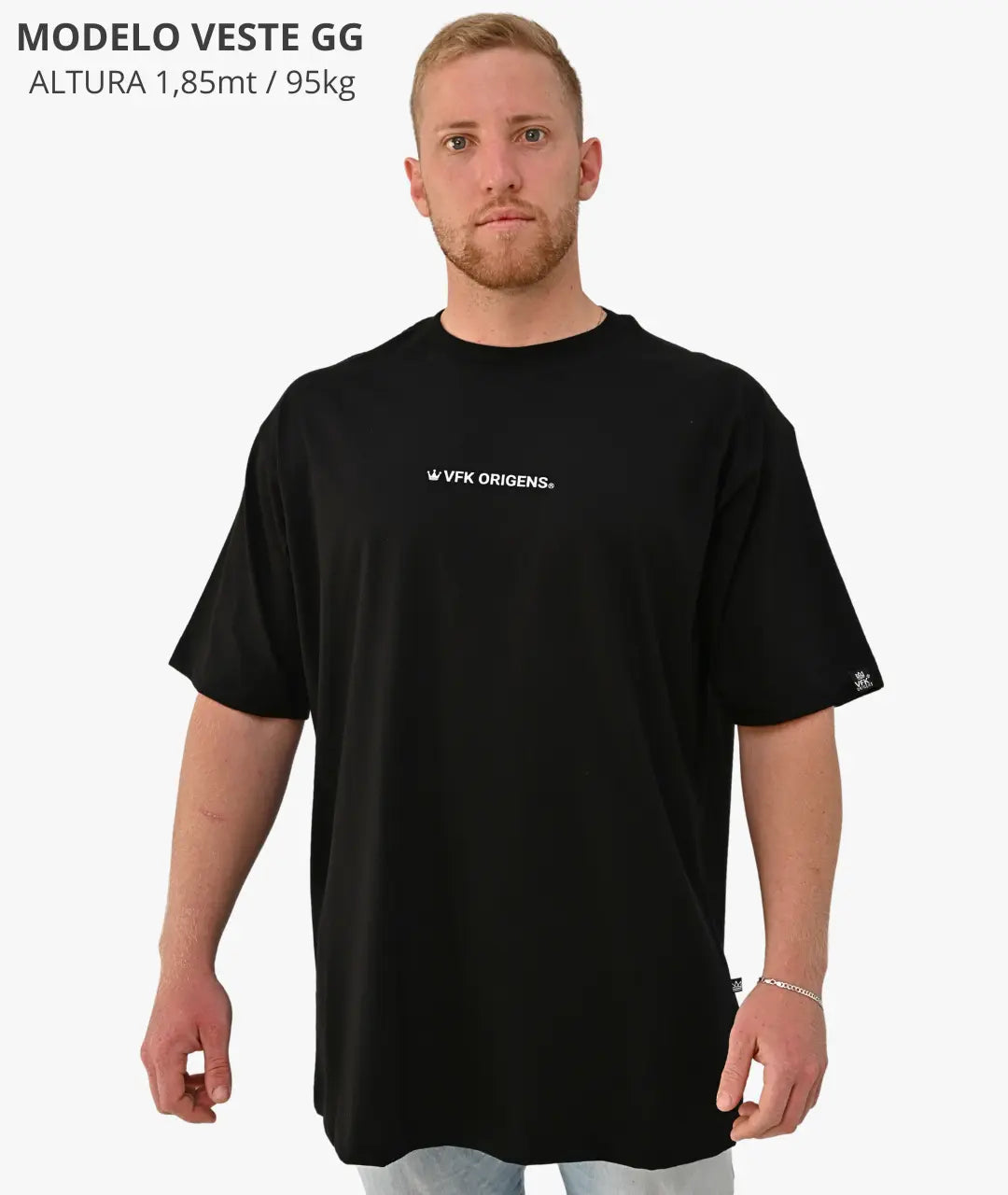 Camiseta Oversized Origins Royal Preto