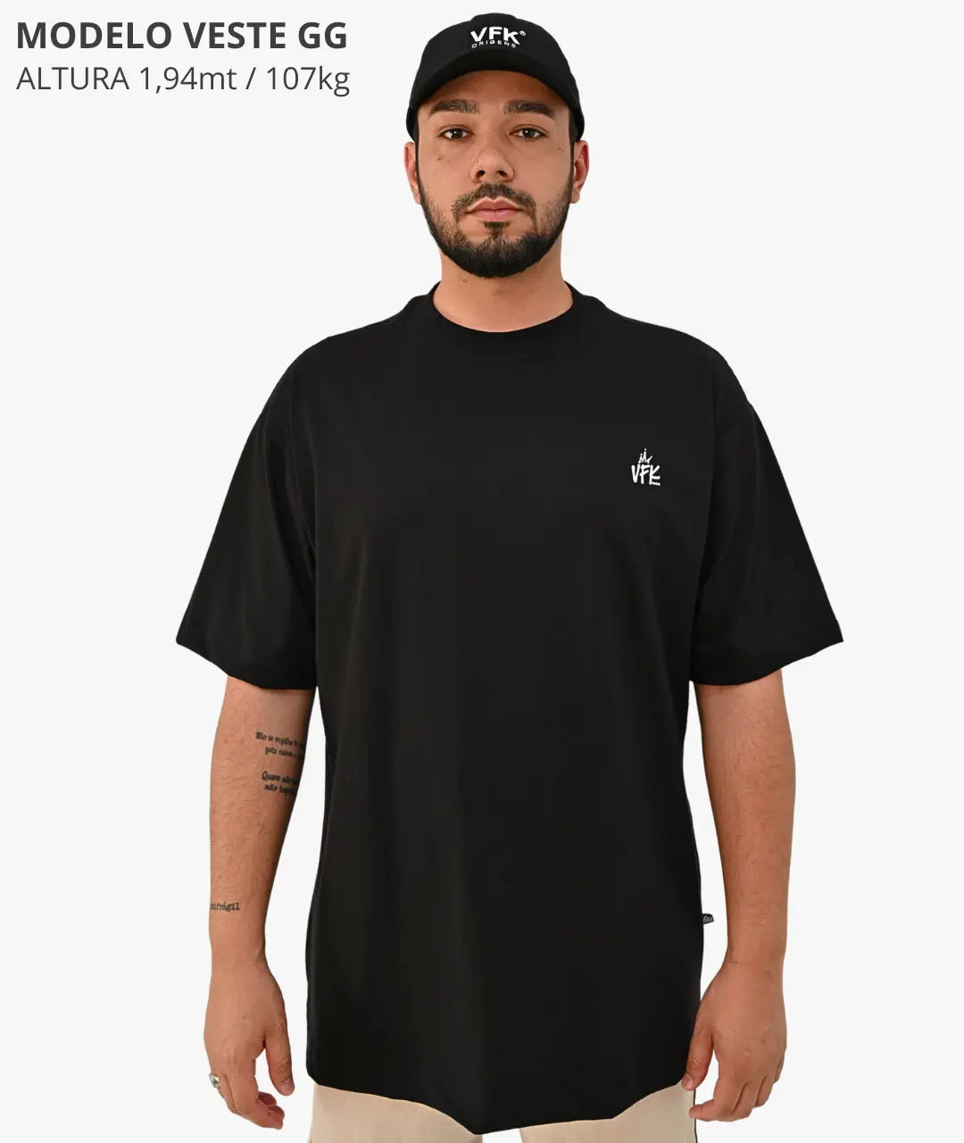 Camiseta Oversized Simple Preto