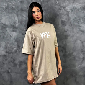 Camiseta Oversized Vfk Bege