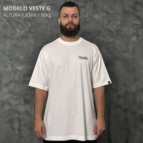 Camiseta Oversized Graffiti Left Off-White