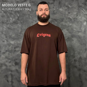 Camiseta Oversized Anjo da Guarda Marrom