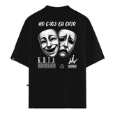 Camiseta Oversized No Caos Eu Crio Preto