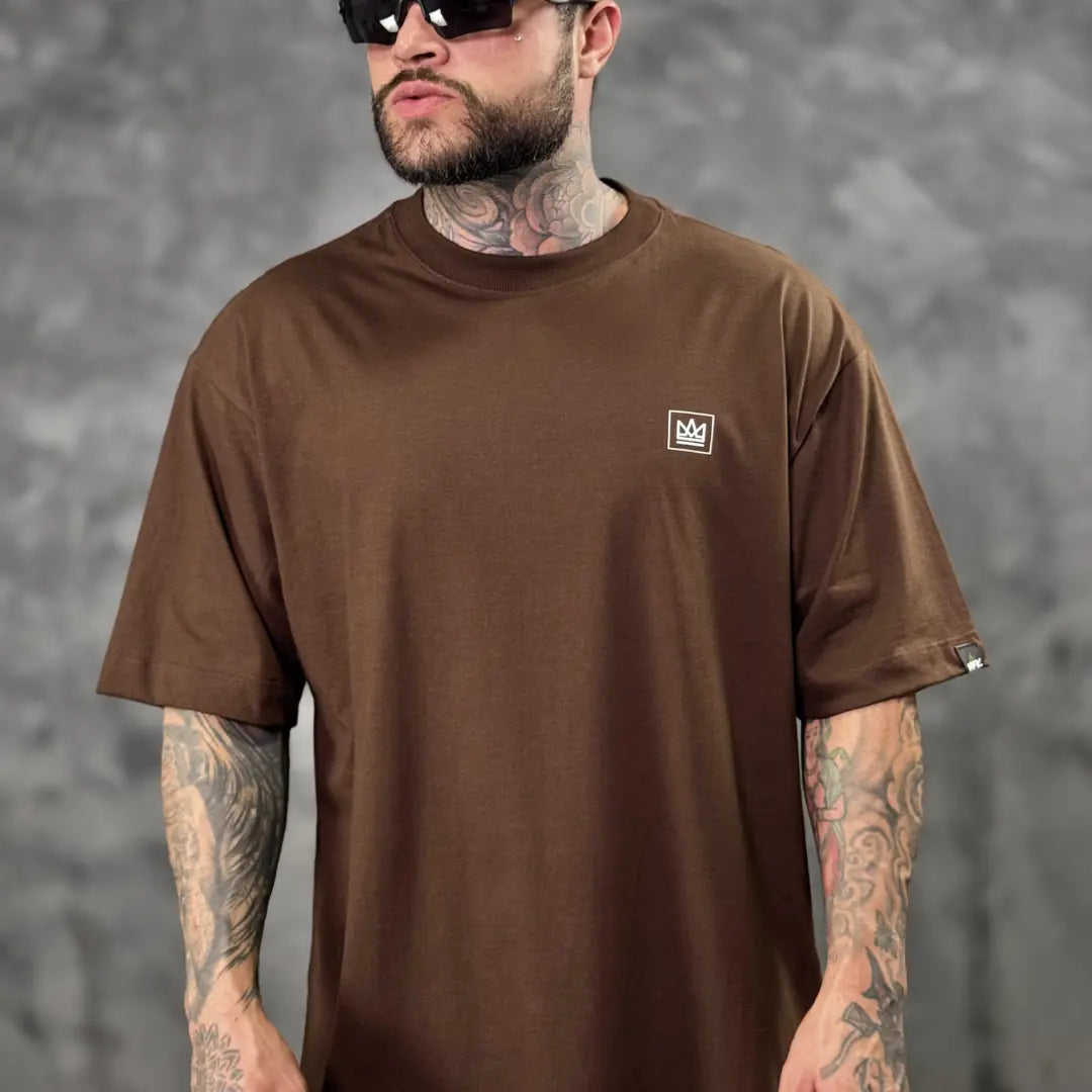 Camiseta Oversized King Marrom