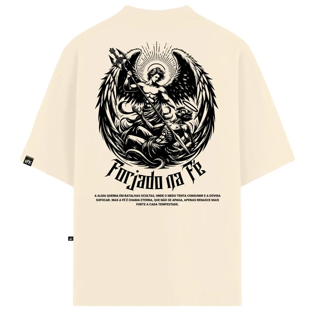 Camiseta Oversized Forjado na Fé Off-White