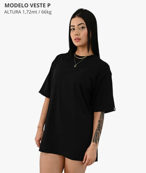 Camiseta Oversized Lisa Preto