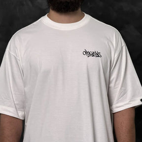 Camiseta Oversized Graffiti Left Off-White