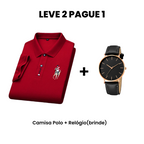 Leve 2 Pague 1 - Camisa Polo Masculina Portuga + Relógio(brinde)