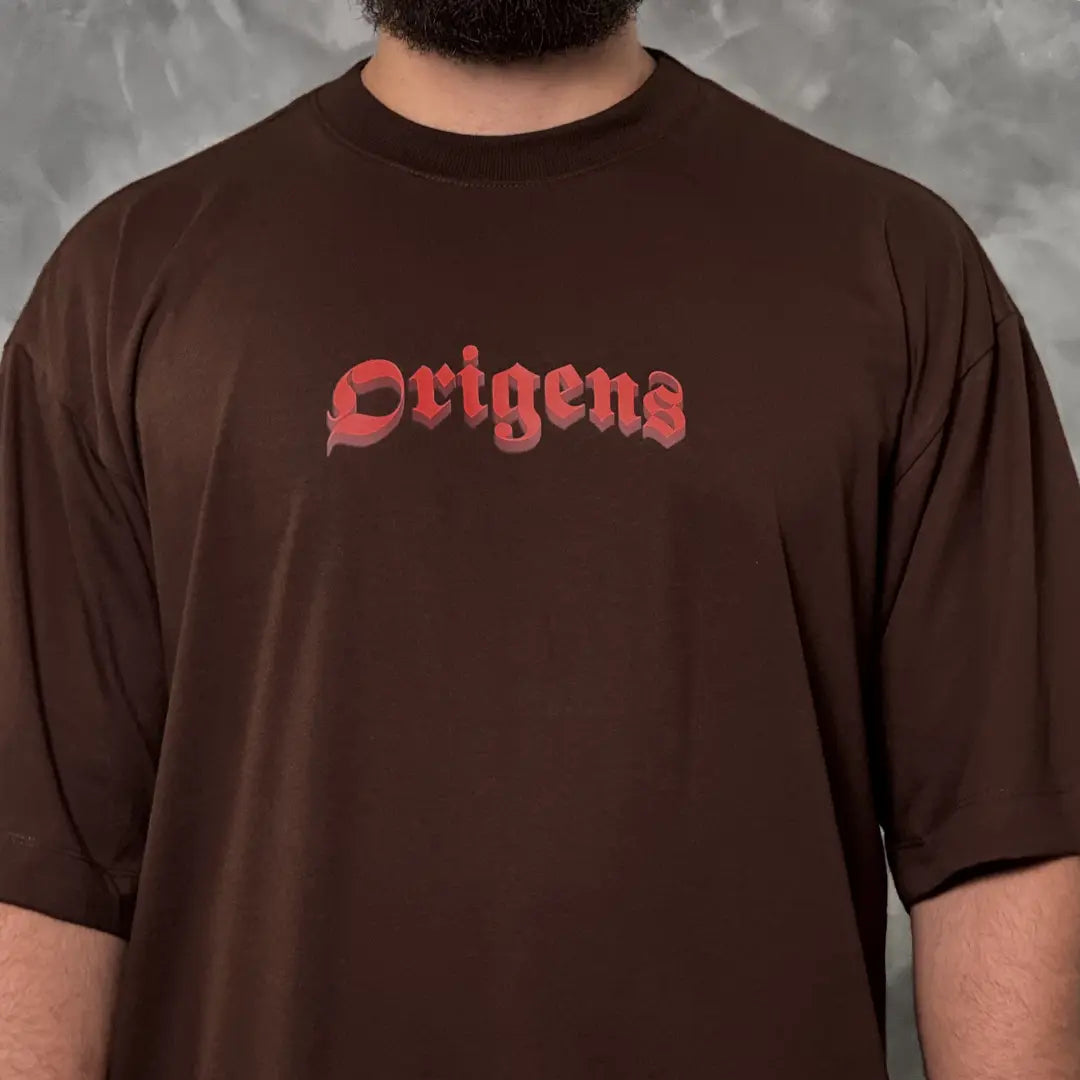 Camiseta Oversized Anjo da Guarda Marrom