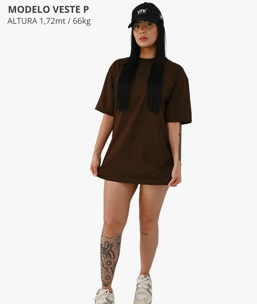 Camiseta Oversized Lisa Marrom