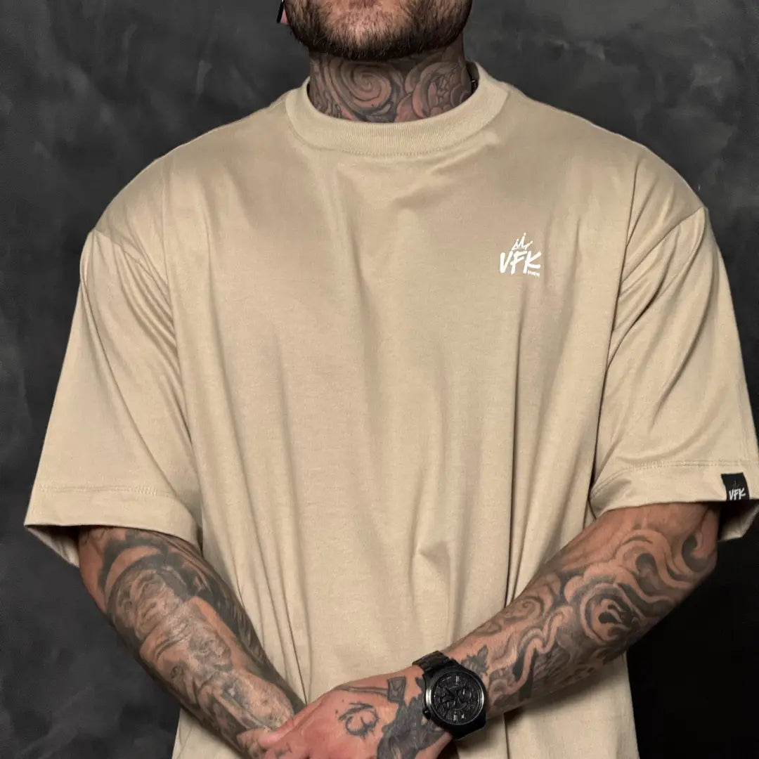 Camiseta Oversized Simple Bege