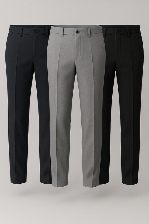 (PROMOÇÃO) Kit 3 Calças De Alfaitaria Masculina