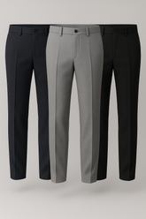 (QUEIMA ESTOQUE DE BLACK FRIDAY) Kit 3 Calças De Alfaitaria Masculina