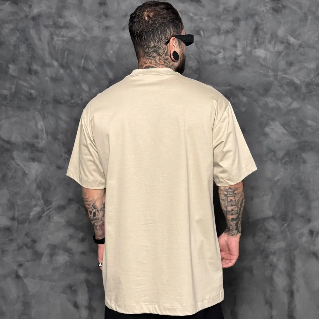 Camiseta Oversized Simple Bege