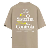 Camiseta Oversized No Rules Bege