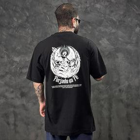 Camiseta Oversized Forjado na Fé Preto