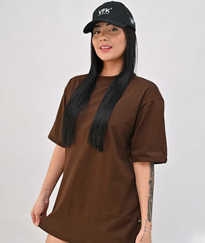 Camiseta Oversized Lisa Marrom
