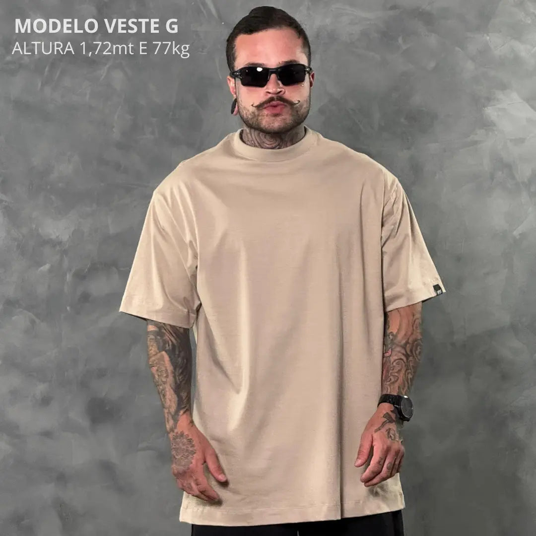 Camiseta Oversized No Rules Bege