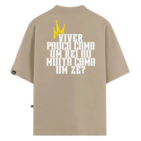 Camiseta Oversized King's Life Bege