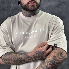 Camiseta Oversized Esperança Bege