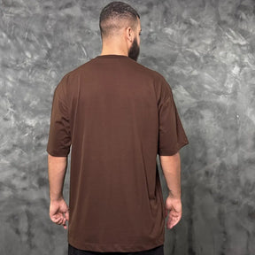 Camiseta Oversized Graffiti Marrom