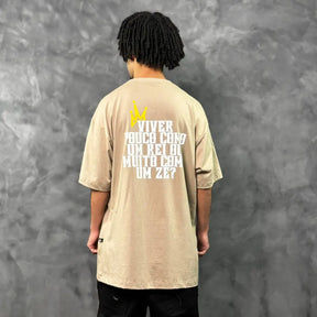 Camiseta Oversized King's Life Bege