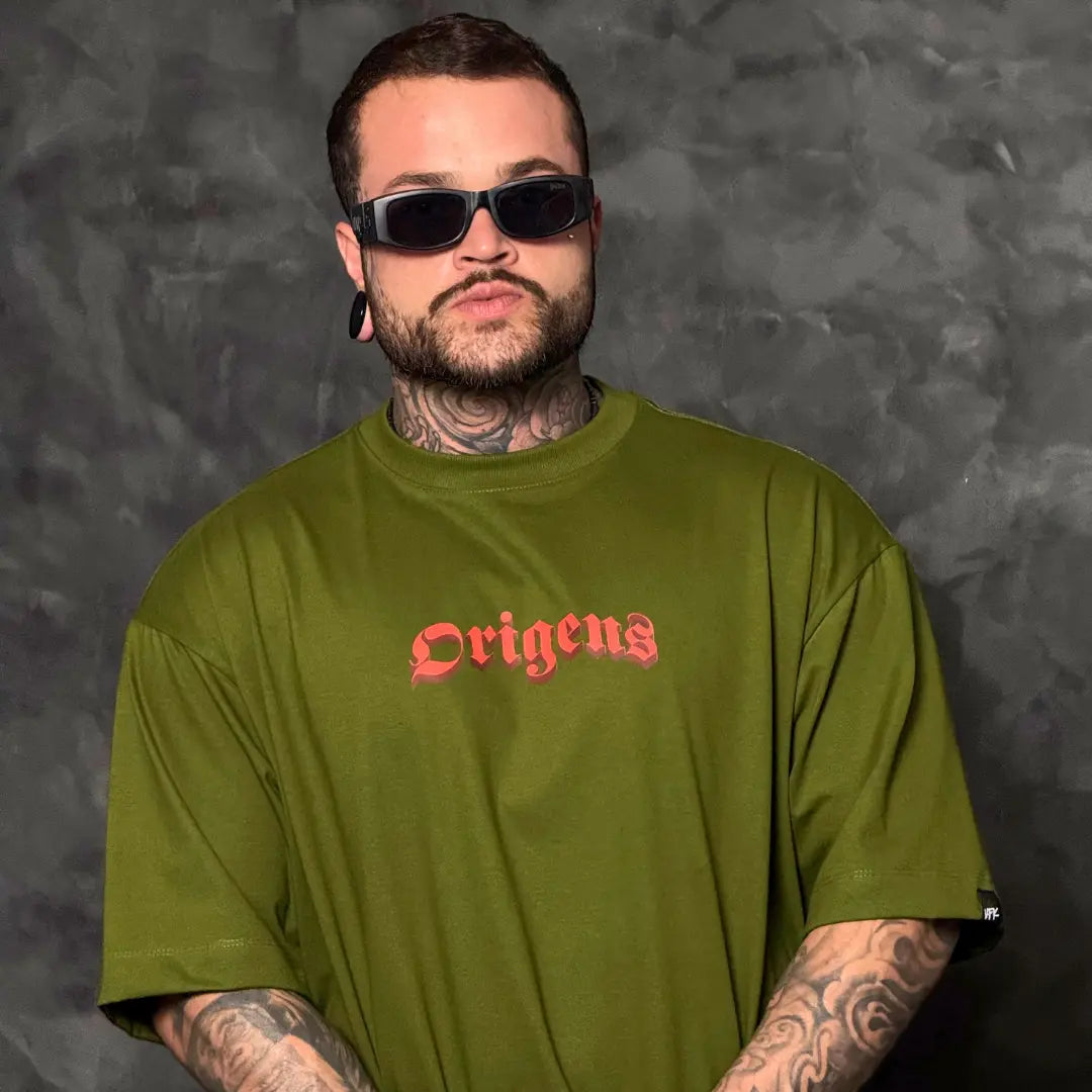 Camiseta Oversized Anjo da Guarda Verde