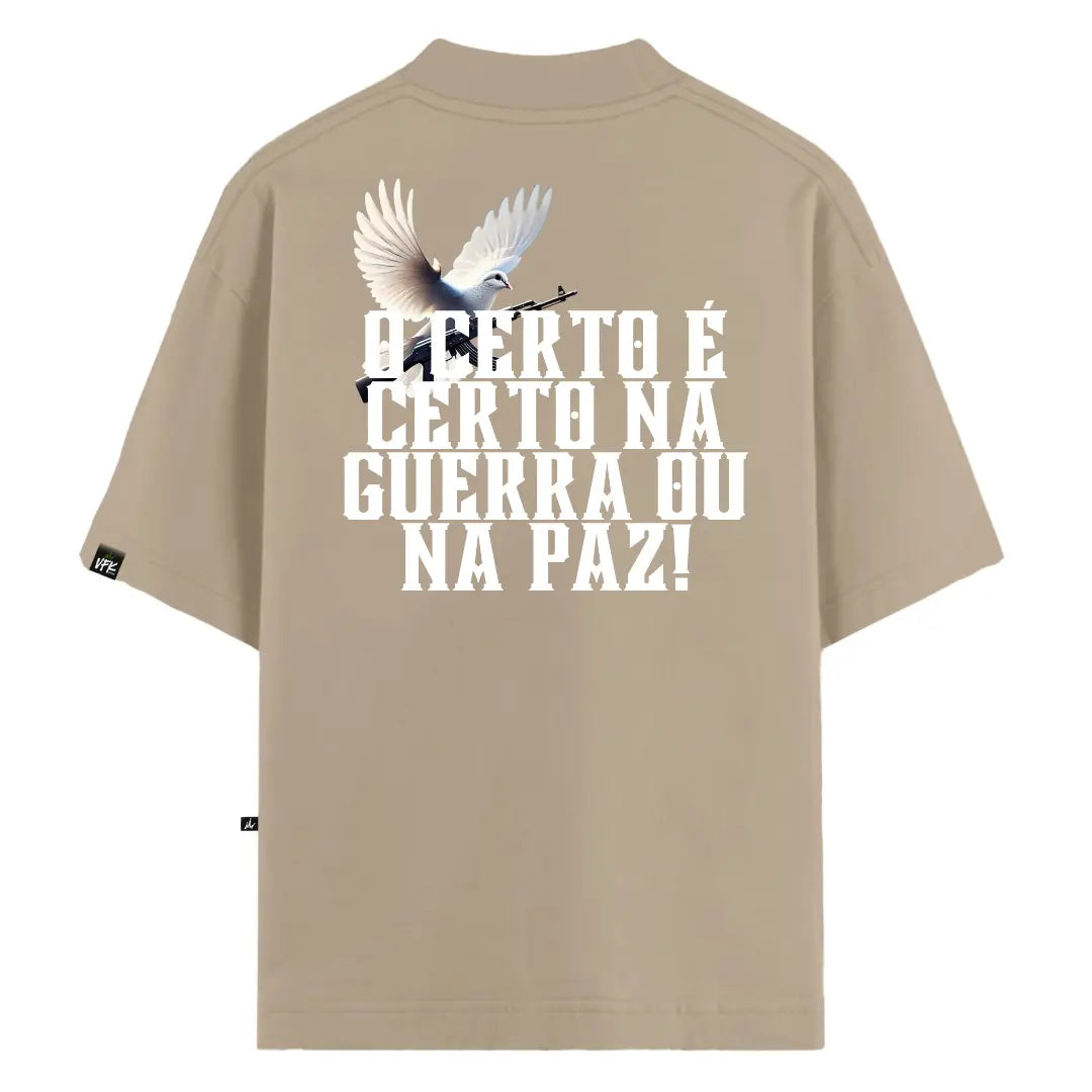 Camiseta Oversized Right for Right Bege