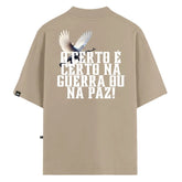 Camiseta Oversized Right for Right Bege