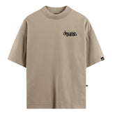 Camiseta Oversized Graffiti Left Bege