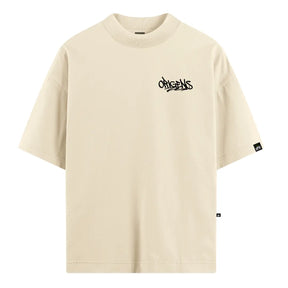 Camiseta Oversized Graffiti Left Off-White