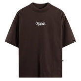 Camiseta Oversized Graffiti Marrom