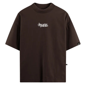 Camiseta Oversized Graffiti Marrom