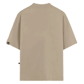 Camiseta Oversized Graffiti Left Bege