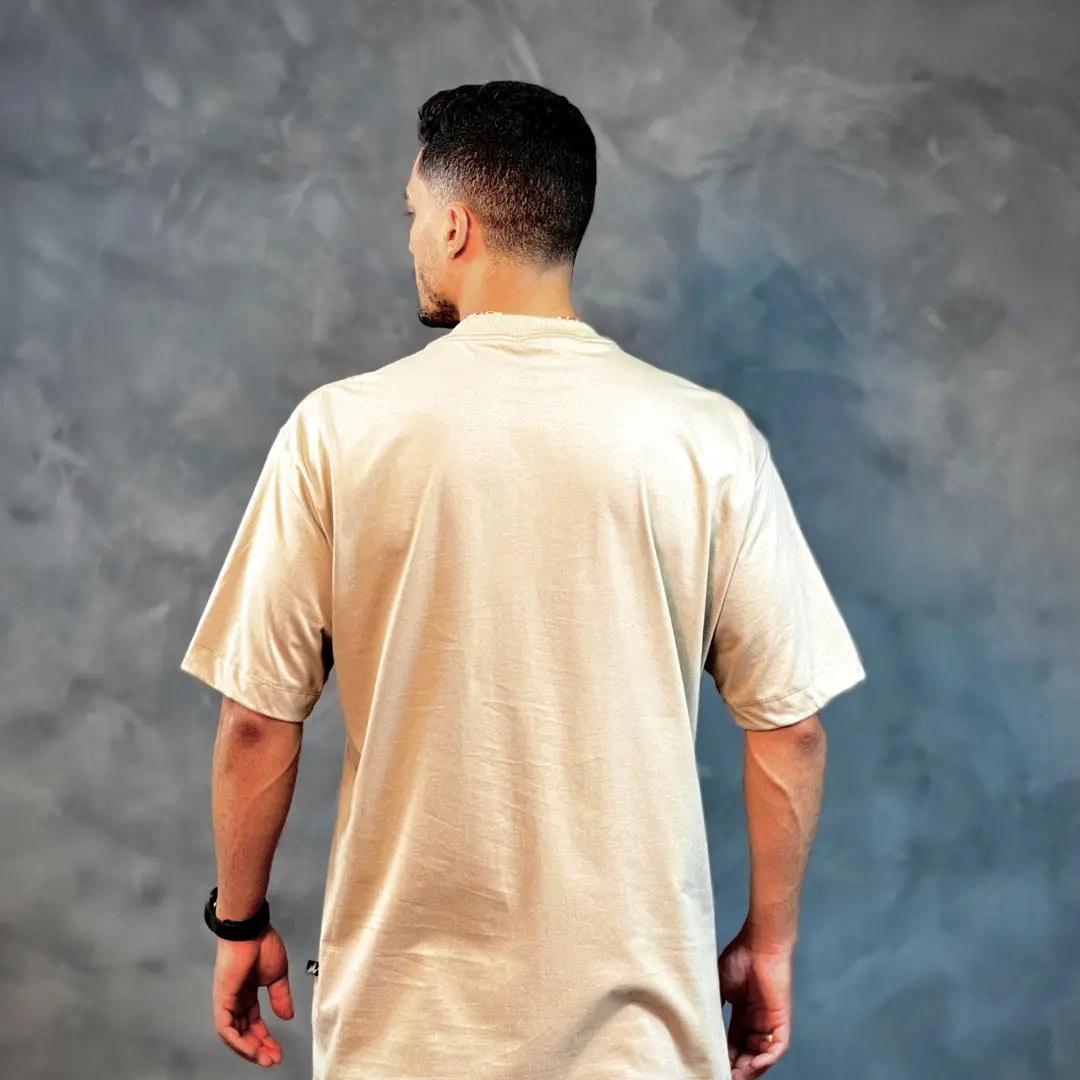 Camiseta Oversized Origens Bege