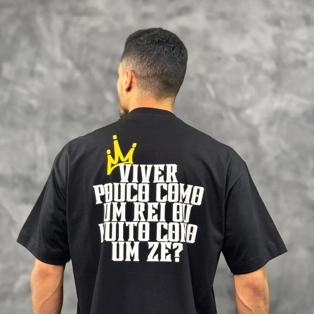 Camiseta Oversized King's Life Preto
