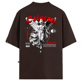 Camiseta Oversized Anjo da Guarda Marrom