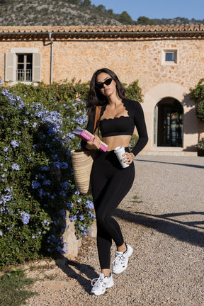 Top Cropped Manga Longa Nuvem - CLOUD GYM