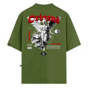 Camiseta Oversized Anjo da Guarda Verde