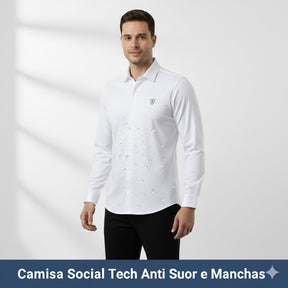 Kit 3 Camisas Social Tech Anti Suor e Manchas