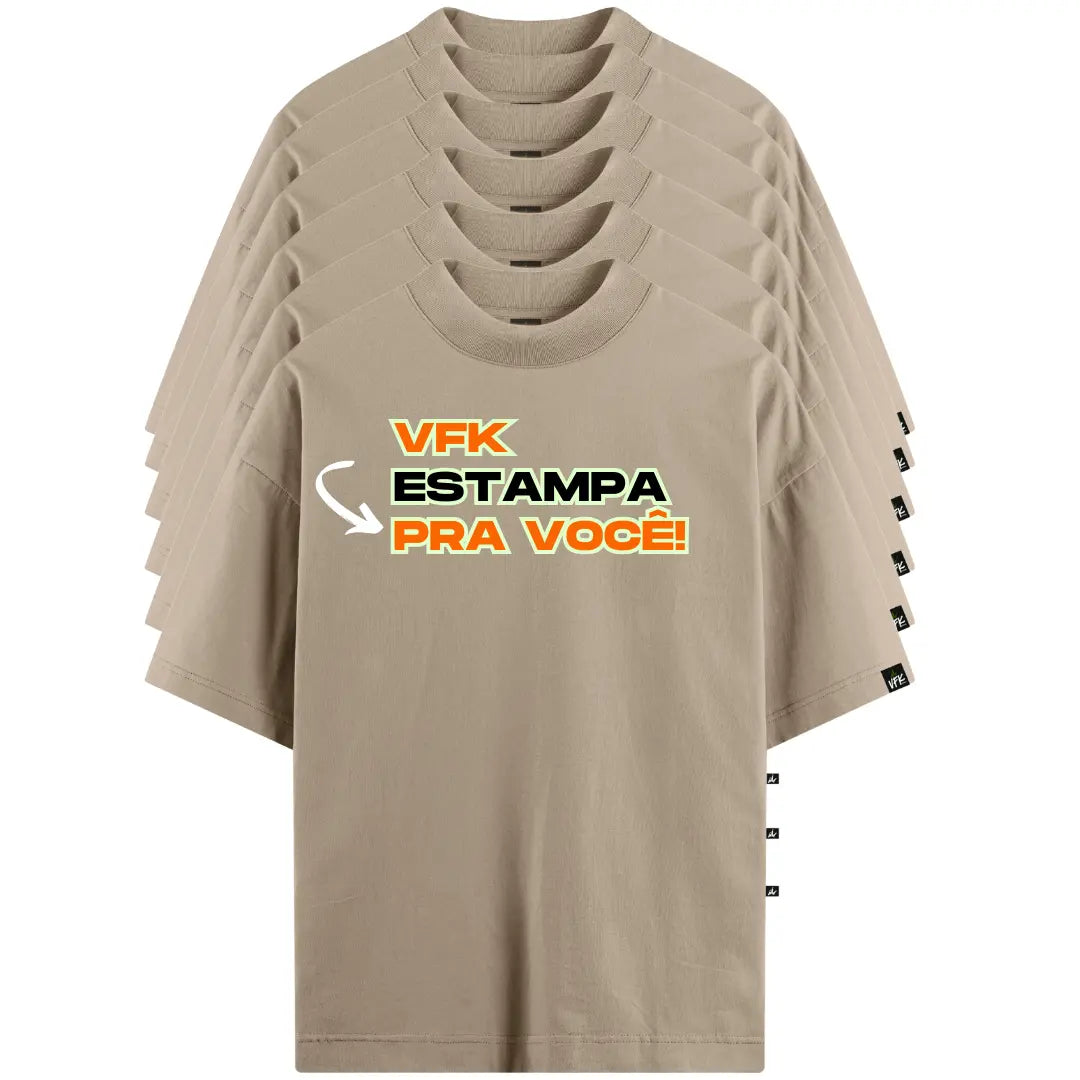 Kit Com 6 Camisetas Oversized Personalizadas