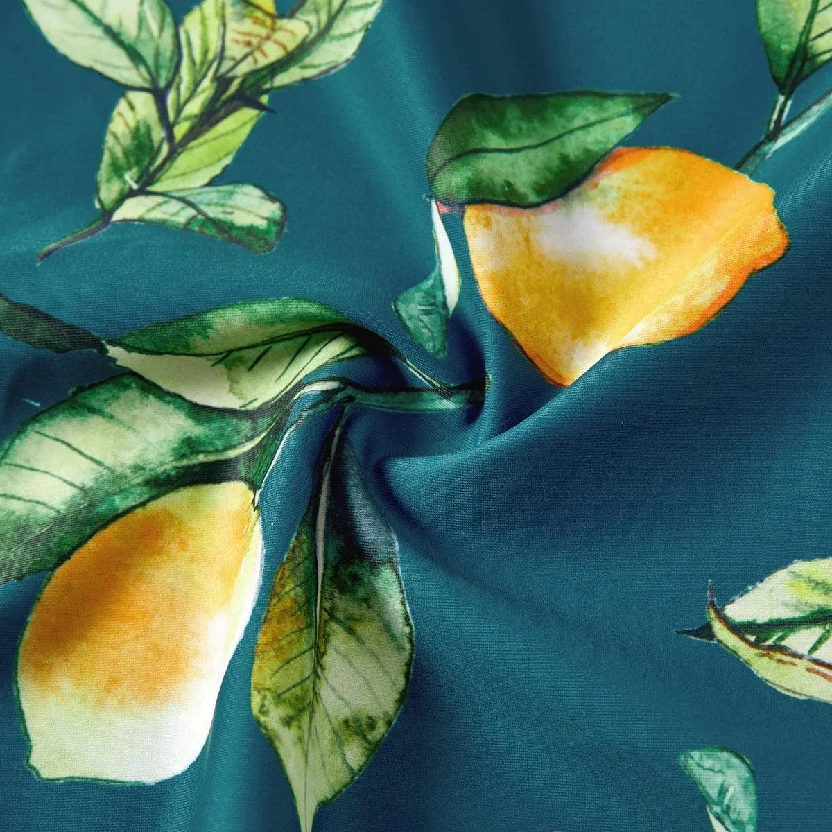 Biquini Mãe Filha Pai Filho Shorts Limão Premium Verão | Meli