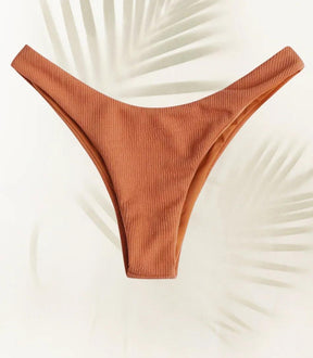 Biquíni Avulso Feminino Cintura Alta Texturizado com Top Faixa | Iaiá