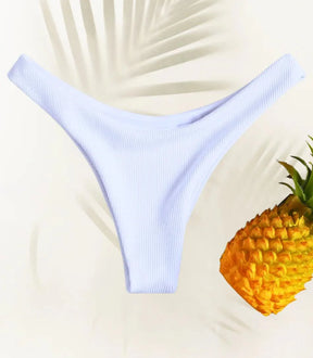 Biquíni Avulso Feminino Cintura Alta Texturizado com Top Faixa | Iaiá