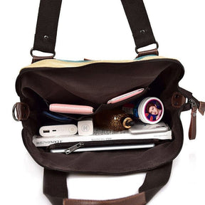 Bolsa Grande Feminina De Lona Rainbow