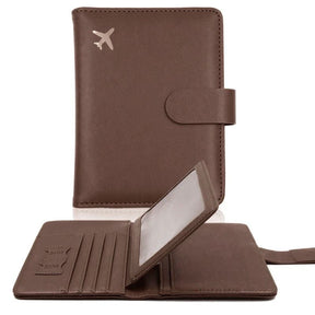 Carteira Porta Passaporte Couro