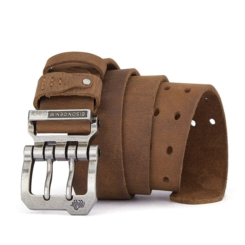 Cinto Masculino de Couro Denim Lorennzi