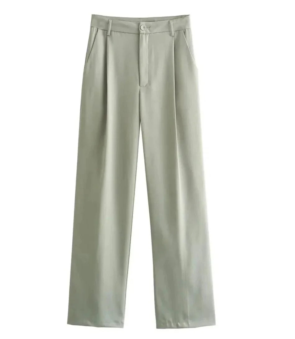 Conjunto Feminino Alfaiataria com Blazer Cropped de Linho | Livia