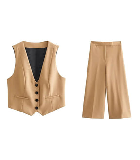 Conjunto Feminino Alfaiataria Colete e Calça Elegante | Kaylee