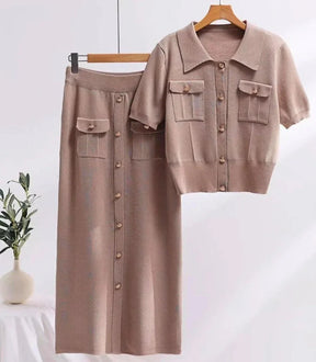 Conjunto Tricot Feminino com Saia e Blusa Elegante | Bellini