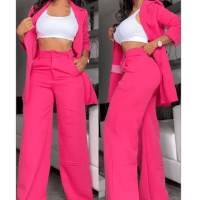 Conjunto Social Feminino Alfaiataria com Blazer e Pantalona | Blani